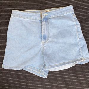 Light Wash Mom Jean Shorts
